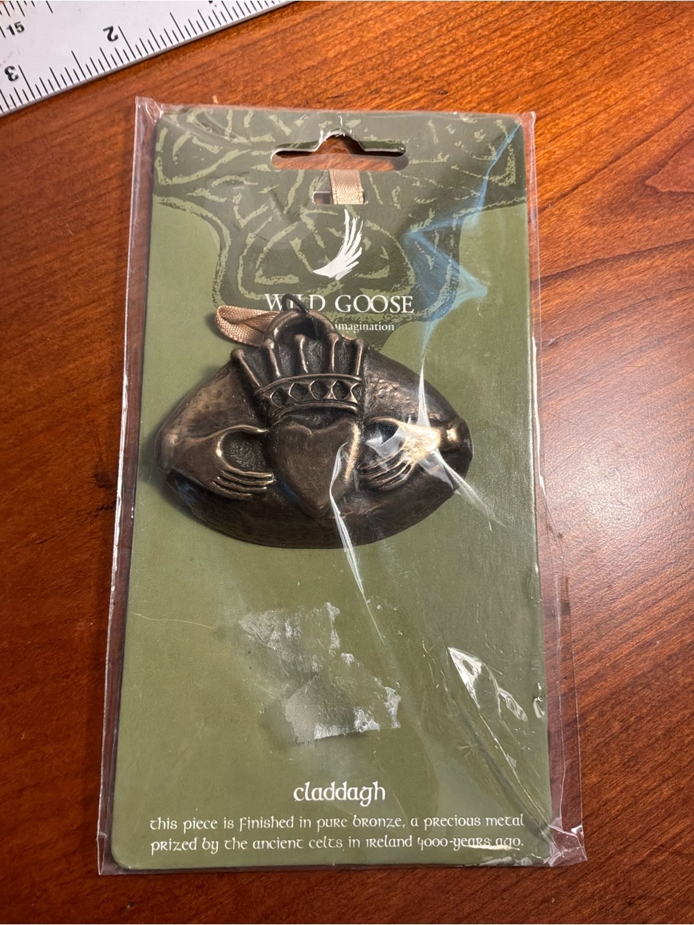 Wild Goose Studio’s Claddagh Bronze Ornament - Bronze Finish